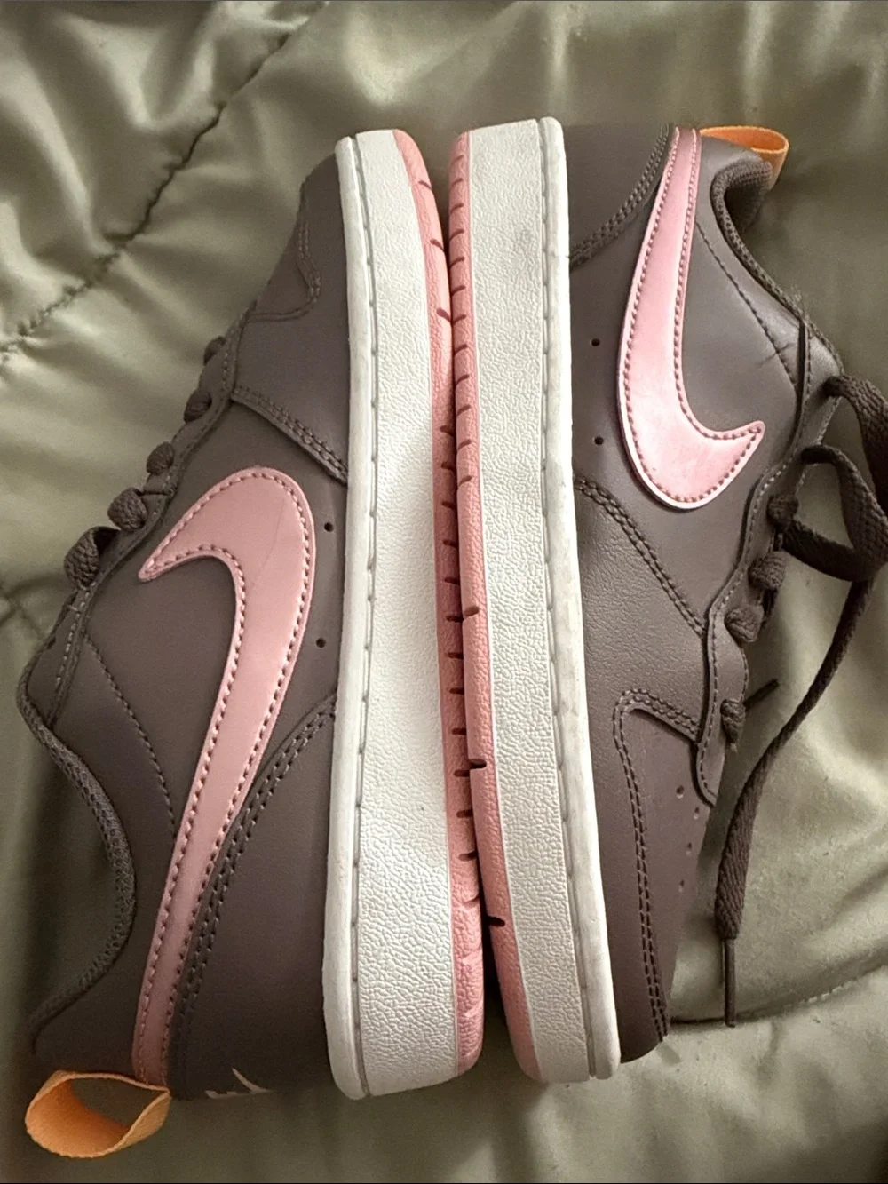Nike Women’s Low-Top Sneakers in Brown and Pink